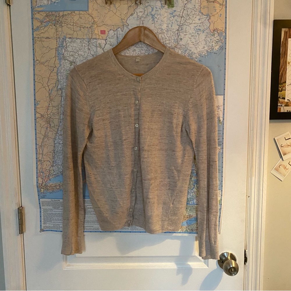MUJI 100% Linen Knit Cardigan